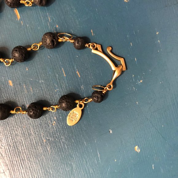 Quartz Crystal + Lava Necklace - Picture 5 of 6